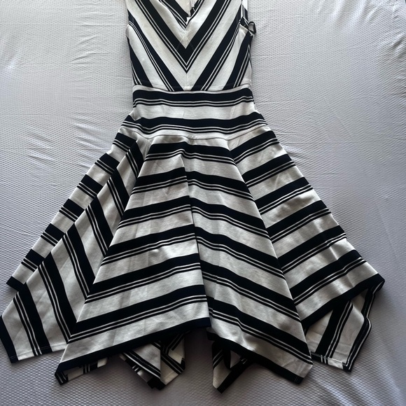 Derek Lam Monochrome Striped Midi Dress - Picture 3 of 8